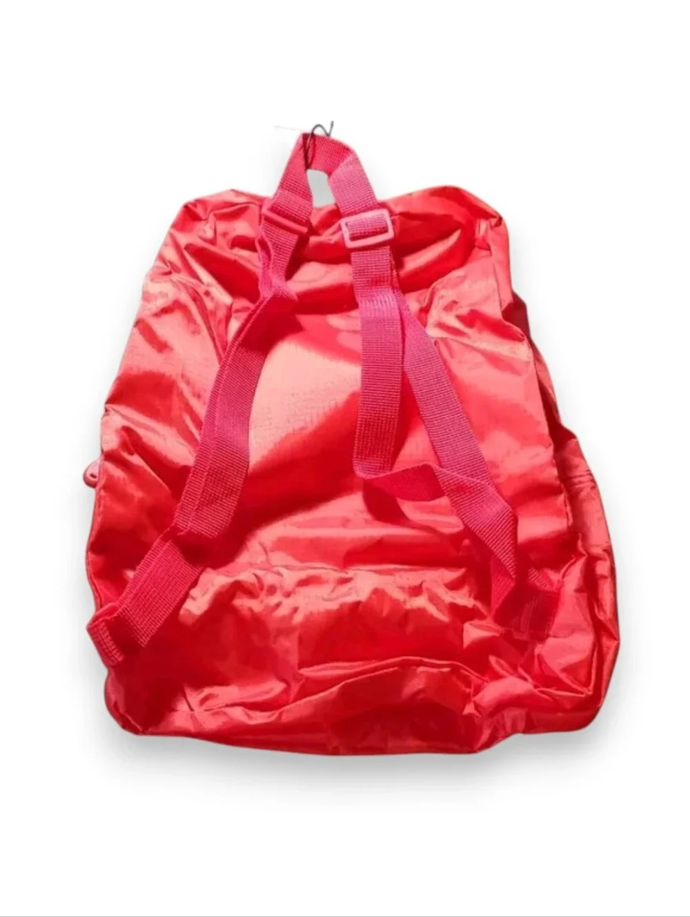 Convertible Backpack Red Folds Pouch Zipper Pocket Rip Stop Travel Lightweight